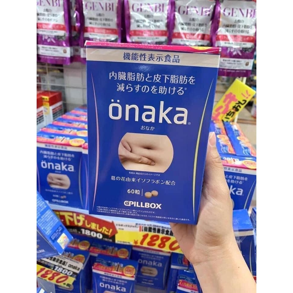 Viên uống giảm mỡ bụng, giảm cân Onaka Nhật Bản - Gói 60 viên