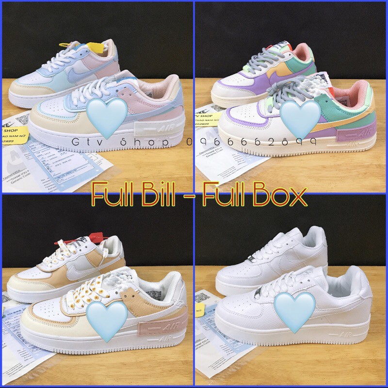 [FULL BOX + BILL + TẶNG LỌ TẨY] Giày thể thao sneaker nam nữ, AF1 shadow.   .