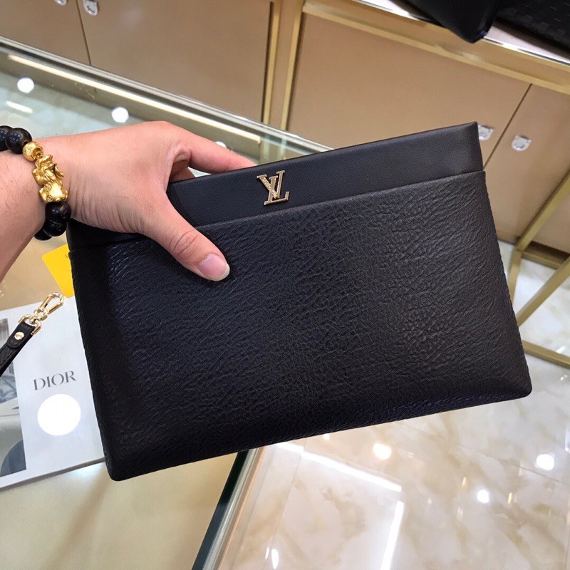 ví tab đứng khoá kéo da xần thời trang nam louis vuitton LV