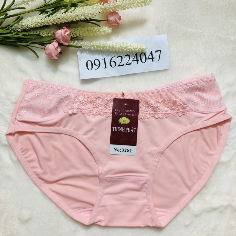 Set 5 Quần lót nữ Thịnh Phát thun lạnh phối ren, Quần chíp nữ cấp cấp