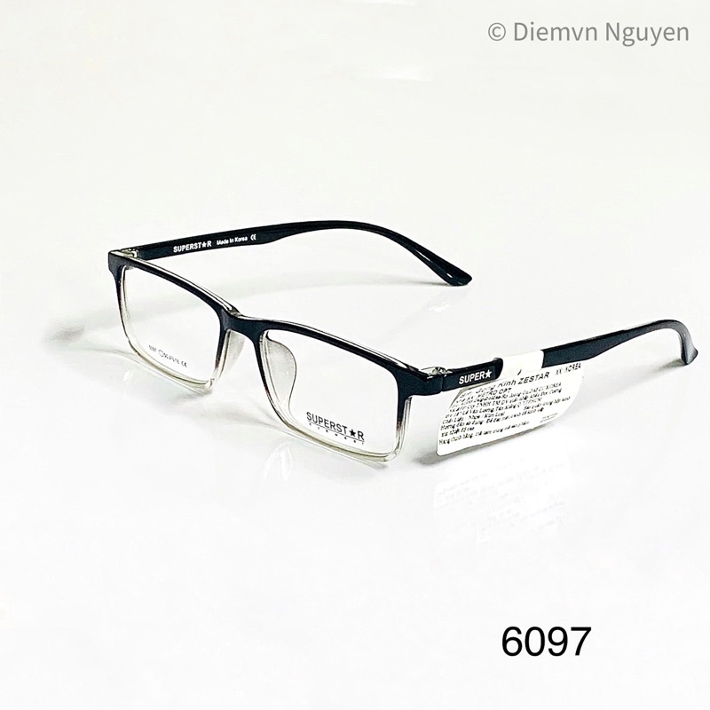 SUPERSTAR 6097 GỌNG KÍNH CHÍNH HÃNG_ NHỰA DẺO HÀN QUỐC - FORM VUÔNG NHỎ