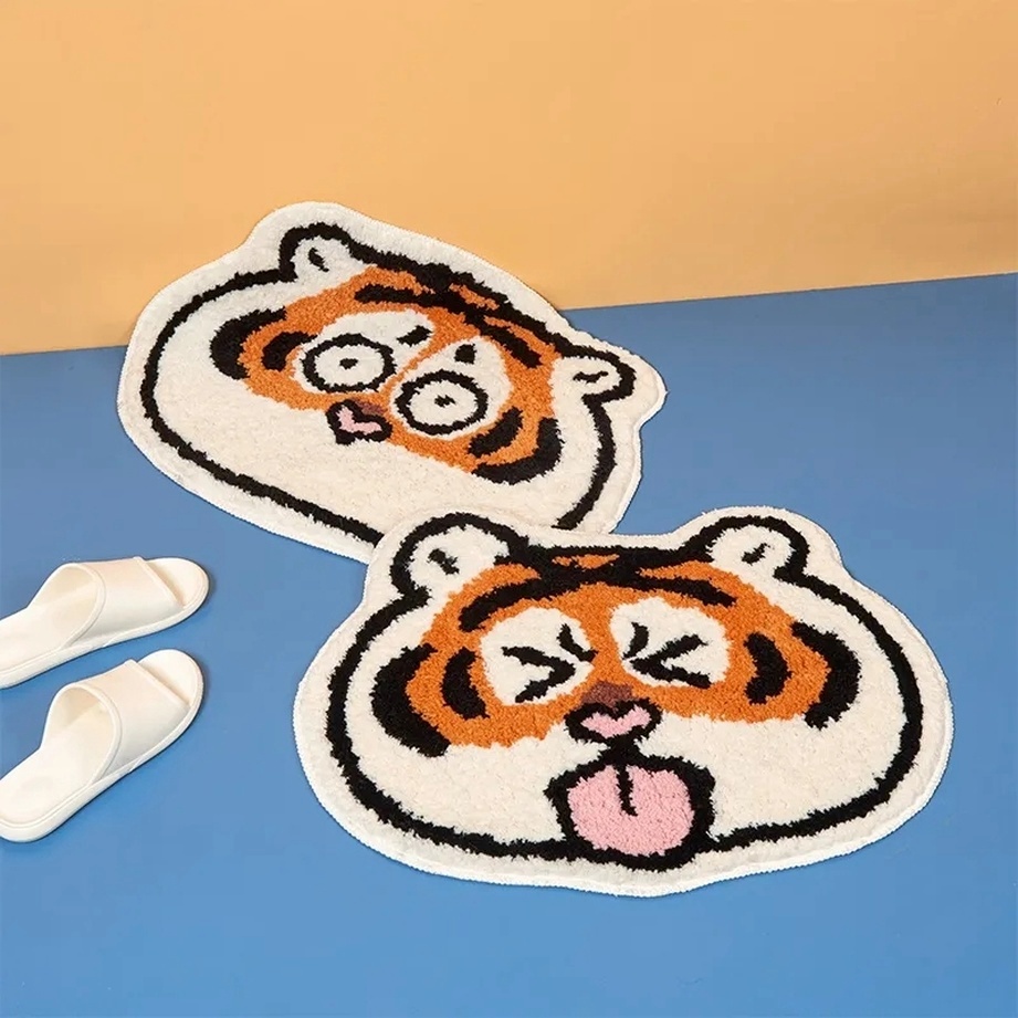 Cute Tiger Pattern Velvet Carpet 40*60cm