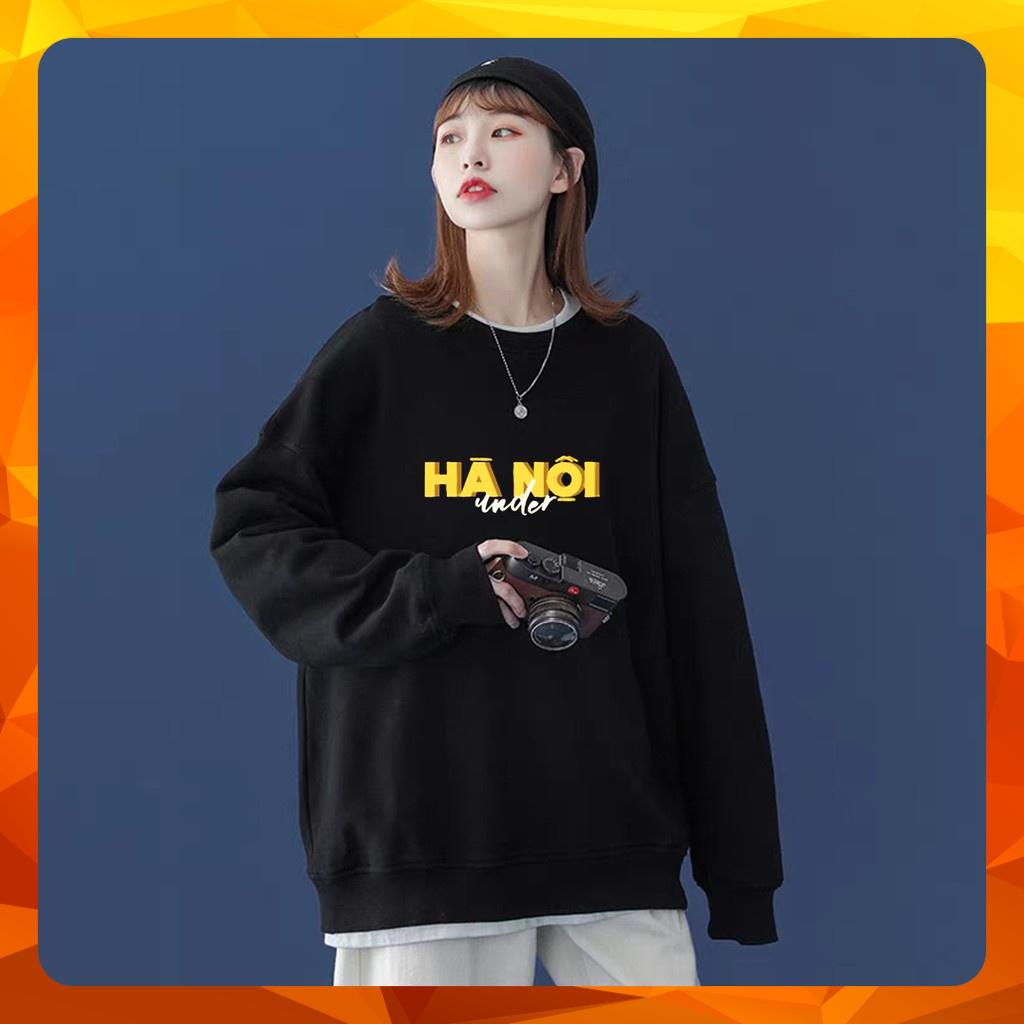 Áo Hoodie, Sweater HANOI Form Unisex 100% Cotton Nỉ Nam Nữ - In Local Brand