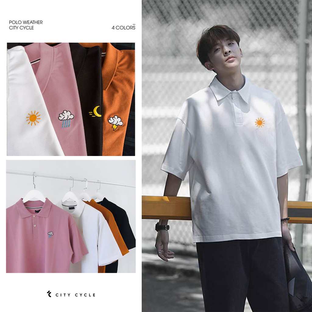 Áo polo nam nữ polo Weather City Cycle - Áo thun nam có cổ Unisex form rộng Local Brand | BigBuy360 - bigbuy360.vn