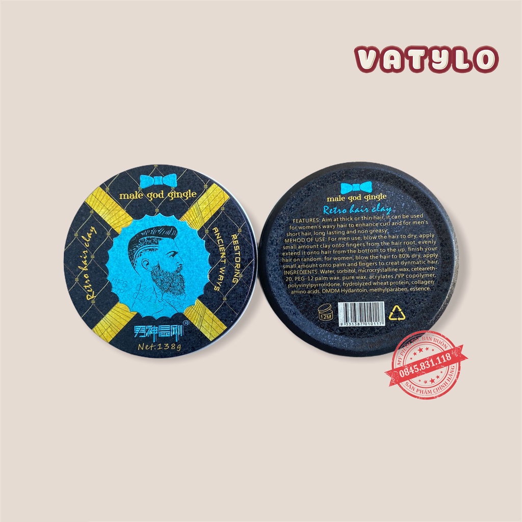 Sáp vuốt tóc nam giữ nếp bóng mượt cao cấp 100gr  tạo kiểu giữ nếp cho tóc  HÀNG CHÍNH HÃNG MN16