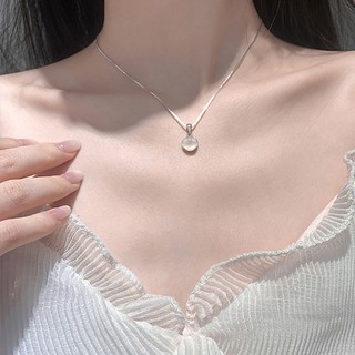 vòng cổ Mặt Đá Pha Lê Chalcedon Thời Trang Dành Cho Nữ