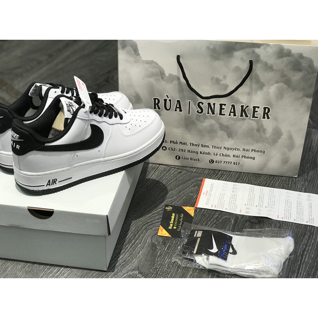 Siêu Phẩm Giày Thể Thao Sneaker A.F.1 Đen Trắng Gót Đen Siêu Hot Cao Cấp Ảnh Thật + freeship