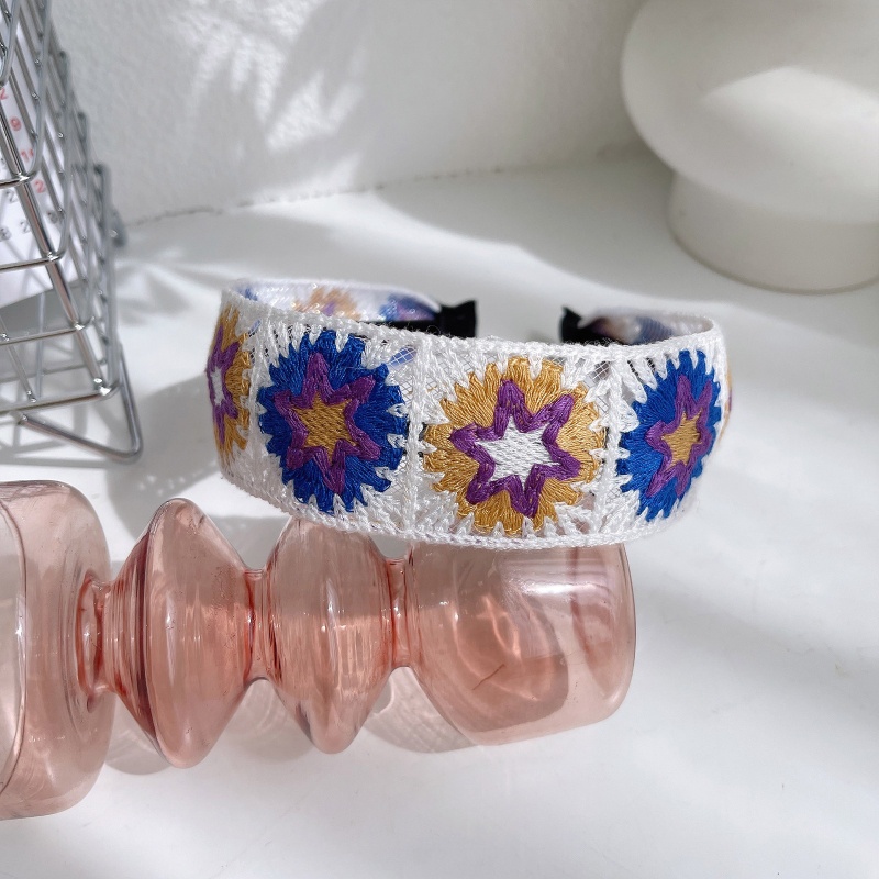 Băng Đô Cài Tóc Đan Móc Hình Hoa Thanh Lịch Cho Nữ