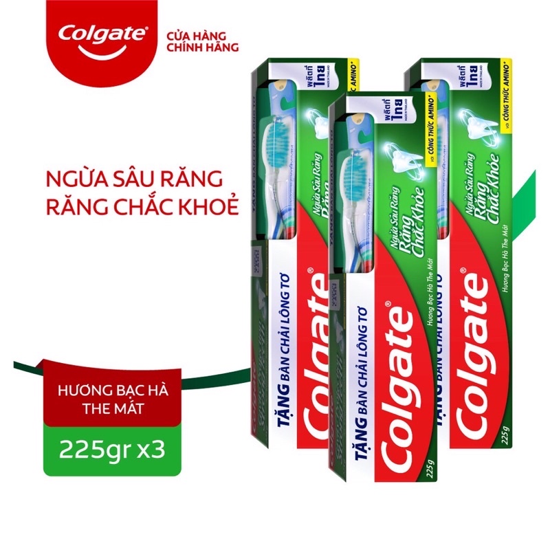Kem đánh răng Collagte ngừa sâu răng tối đa bạc hà cực the mát -Tặng bàn chải cao cấp