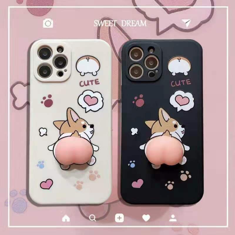 [ Ốp MOCHI ] Ốp Lưng iphone Gắn Mochi Cạnh Vuông từ IP6 đến  XS max Dễ Thương