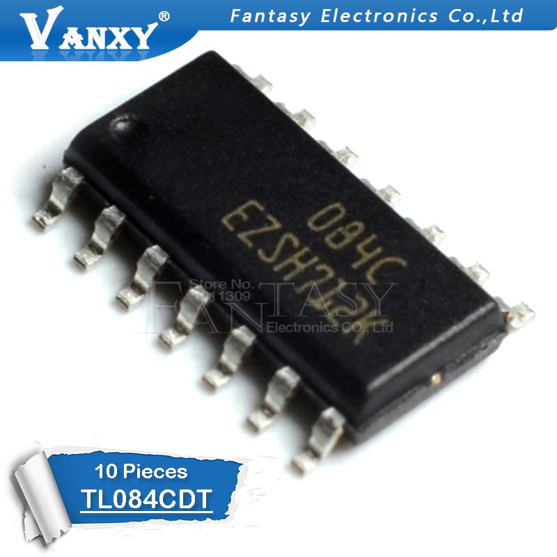 Bộ 10 linh kiện điện tử Ic Tl084Cdt Sop14 Tl084 Sop 084c Smd Tl084Cdr Sop-14 Tl084C chất lượng cao