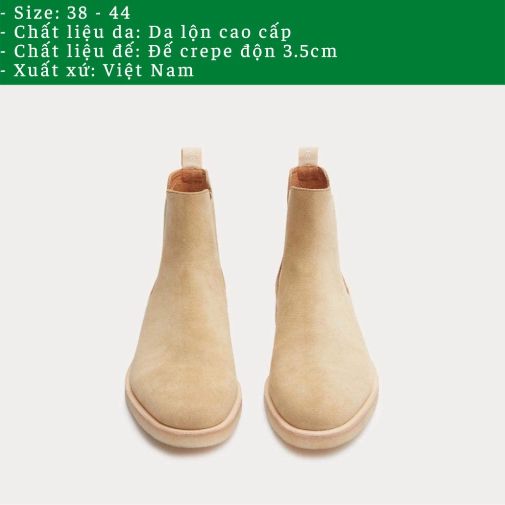 Giày Chelsea boots thời trang nam màu tan chất liệu da lộn 💖Bảo hành 12 tháng💖 | BigBuy360 - bigbuy360.vn