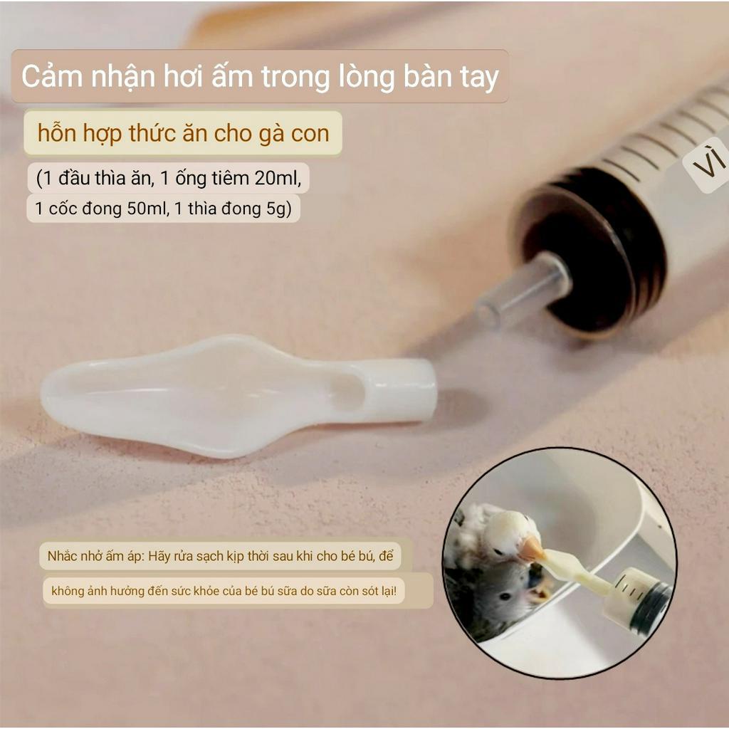 Bộ Đút Vẹt Non Xi Lanh Kèm Muỗng Đút Chống Sặc Dành Cho Chim Vẹt Hàng Thái Muỗng Đút Bột Cho Vẹt Non Bơm đút Bột Vẹt Non
