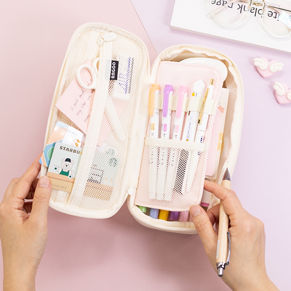 Túi Đựng Bút Chì Cỡ Lớn Đa Năng Chống Thấm Nước Cho Học Sinh