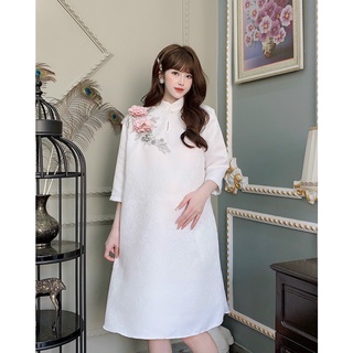 Váy bầu tết đầm bầu cách tân cho mẹ bầu diện tết cực xinh 🎁 xmay MjnHa🎁