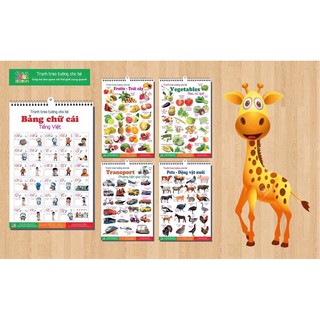 BỘ TRANH TREO TƯỜNG HỌC CHỮ CHO BÉ