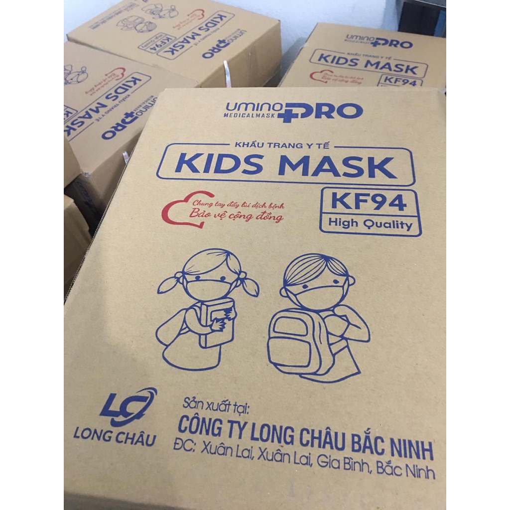 Sỉ 1 thùng khẩu trang KF94 trẻ em AMI / UNI Mask (3-12t) hàng chính hãng mix màu (300 cái)
