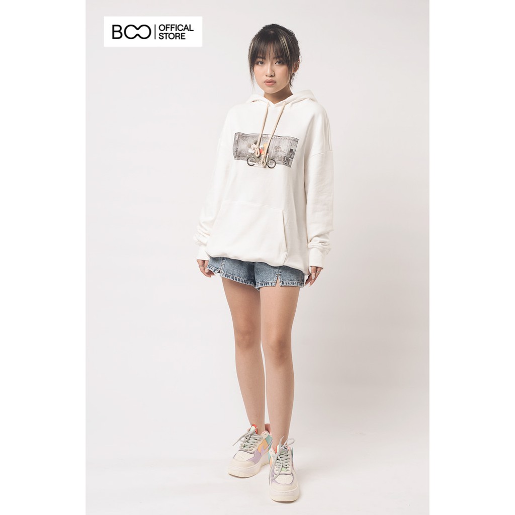 Áo Hoodie Nỉ Có Mũ Nam Nữ Unisex BOO Dáng Rộng In Graphic Mickey Cao Cấp Màu Trắng | BigBuy360 - bigbuy360.vn