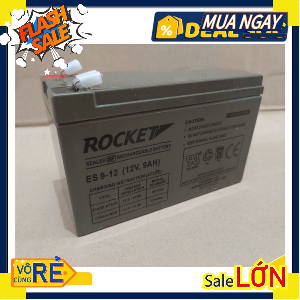 Ắc quy Lưu điện Rocket ES12-9 (12V-9Ah)
