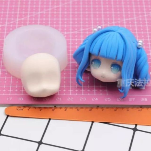 Khuôn silicone nặn đất sét mặt doll chibi bjd nendoroid