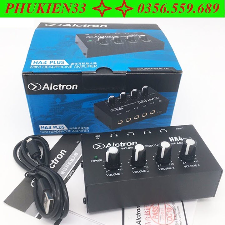 Bộ chia tai nghe 4 cổng Alctron HA4 Plus HA4 Mini 4channel headphone amplifier