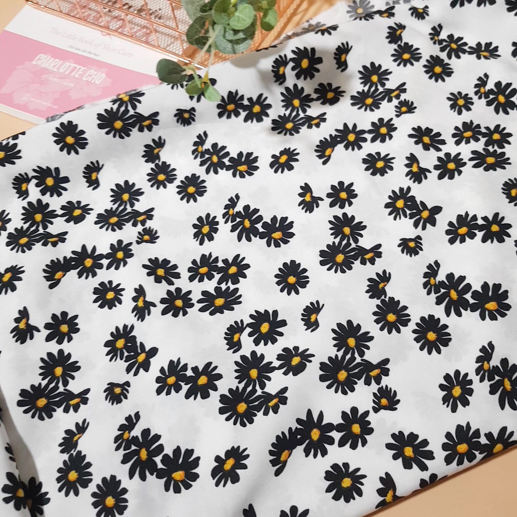 Vải hoa cúc vải may đồ nữ mặc mùa hè vải mềm mại có độ rủ đẹp Maihoaflower