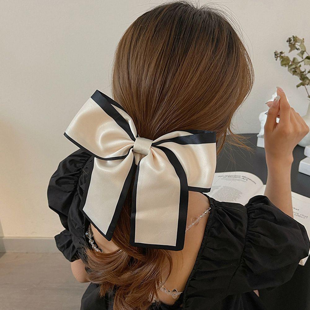 Dây Cột Tóc Đính Nơ Cỡ Lớn Phong Cách Cổ Điển Thời Trang Xinh Xắn Cho Nữ WMES15H