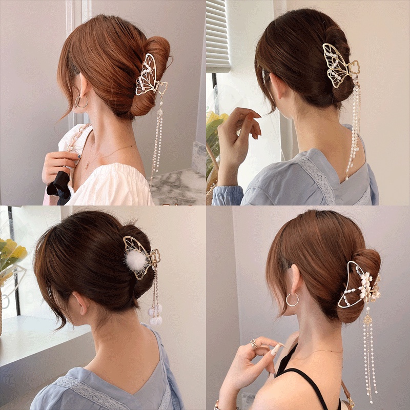 Kẹp tóc phối tua rua phong cách Hàn Quốc 2021 dành cho nữ