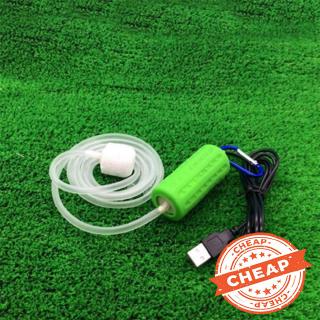 Máy Bơm Oxy Mini Bằng Silicon Có Cổng USB Chất Lượng Cao Cho Bể Cá
