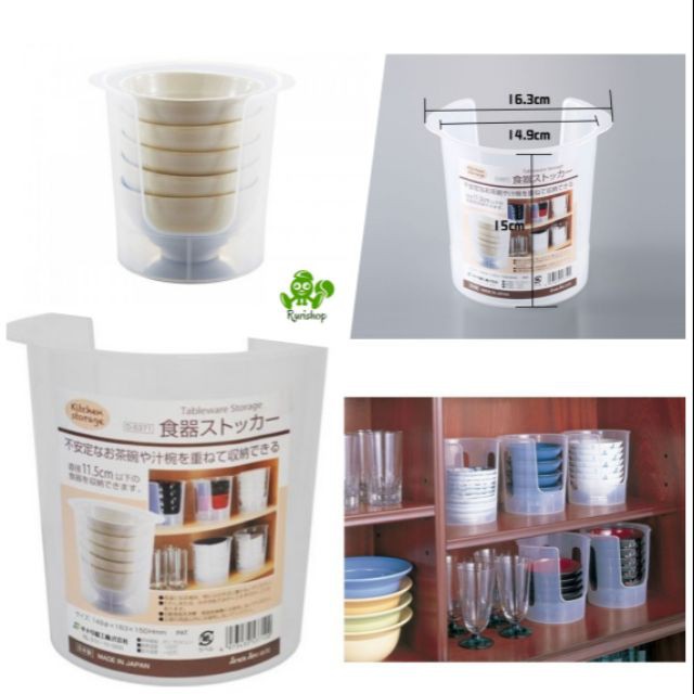Hộp đựng chén bát đĩa cất gọn Nhật Bản Sanada