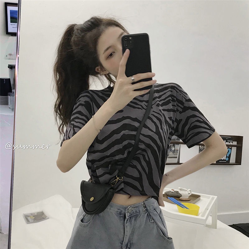 Áo croptop ngắn tay cổ chữ V xếp ly thanh lịch cho nữ JL-TX-118