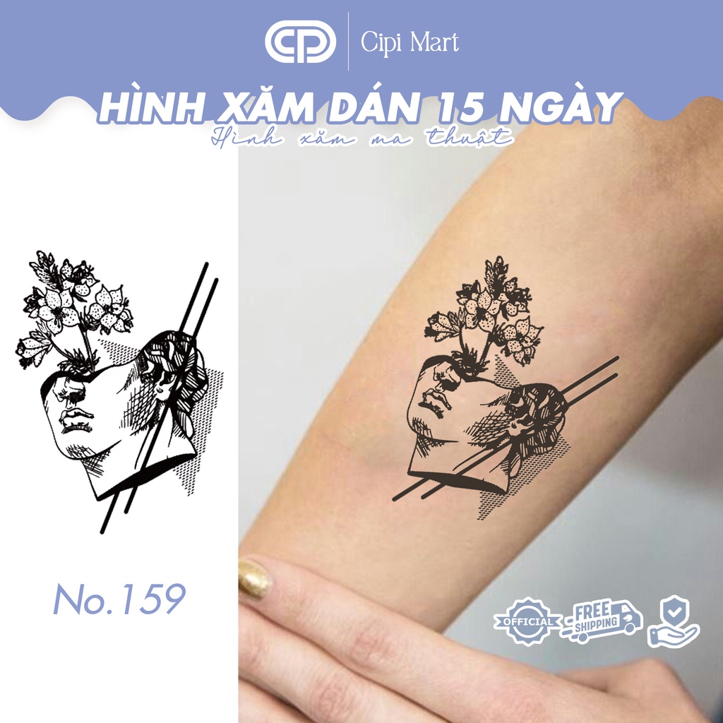 - Hình xăm tạm thời 15 NGÀY - chống nước, cọ xát SIZE M