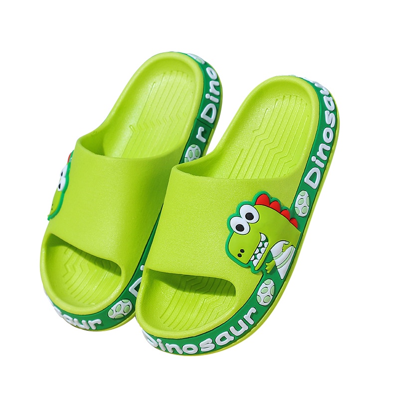 Dép Sandal Đế Dày Chống Trượt In Hình Khủng Long Hoạt Hình Dễ Thương Dành Cho Trẻ Em
