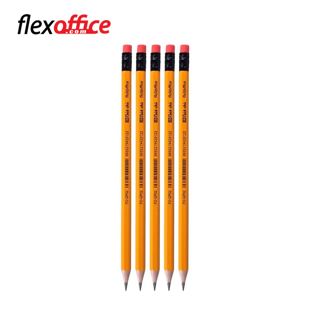 Combo 5 Bút chì gỗ 2B Flexoffice FO-GP02