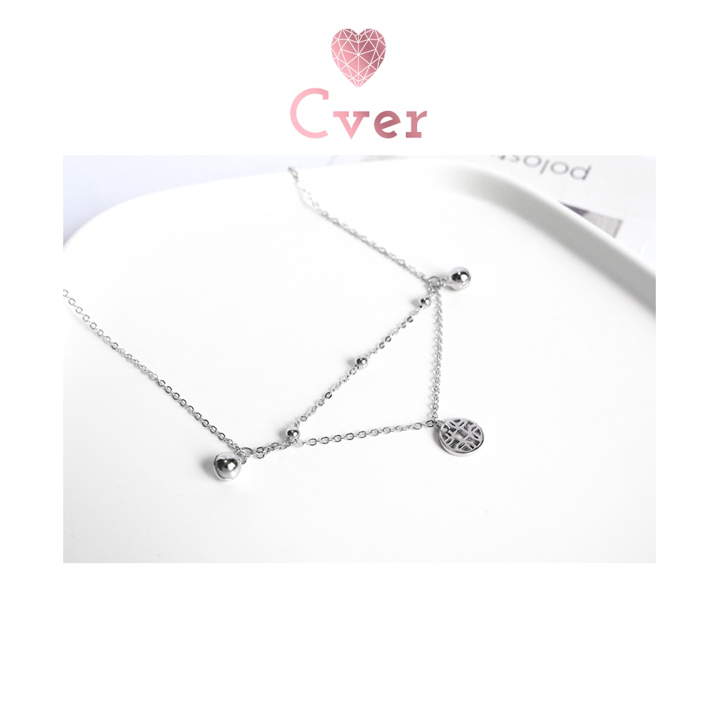 Lắc chân bạc Cver Silver S925 phong cách dân tộc phối đồng xu may mắn LC-B94