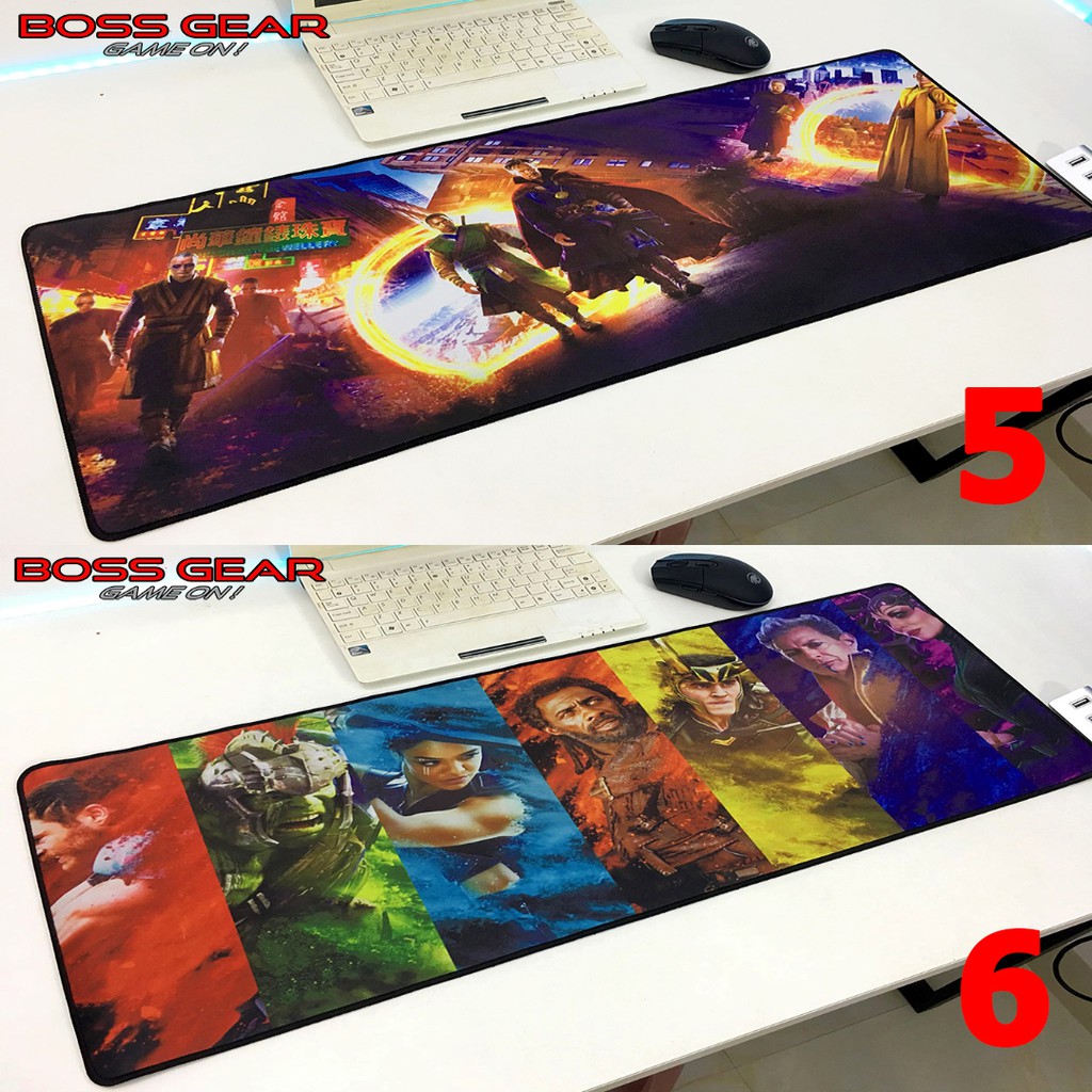 Lót Chuột Khổ Lớn Hình Vũ Trụ Marvel SPEED ( Size 80x30x03 mm + bọc viền + mặt Trơn )