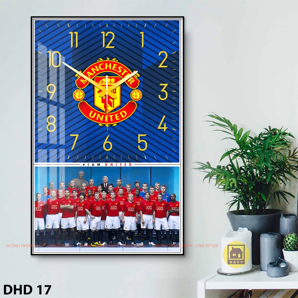 Đồng hồ Manchester United - phom chữ nhật