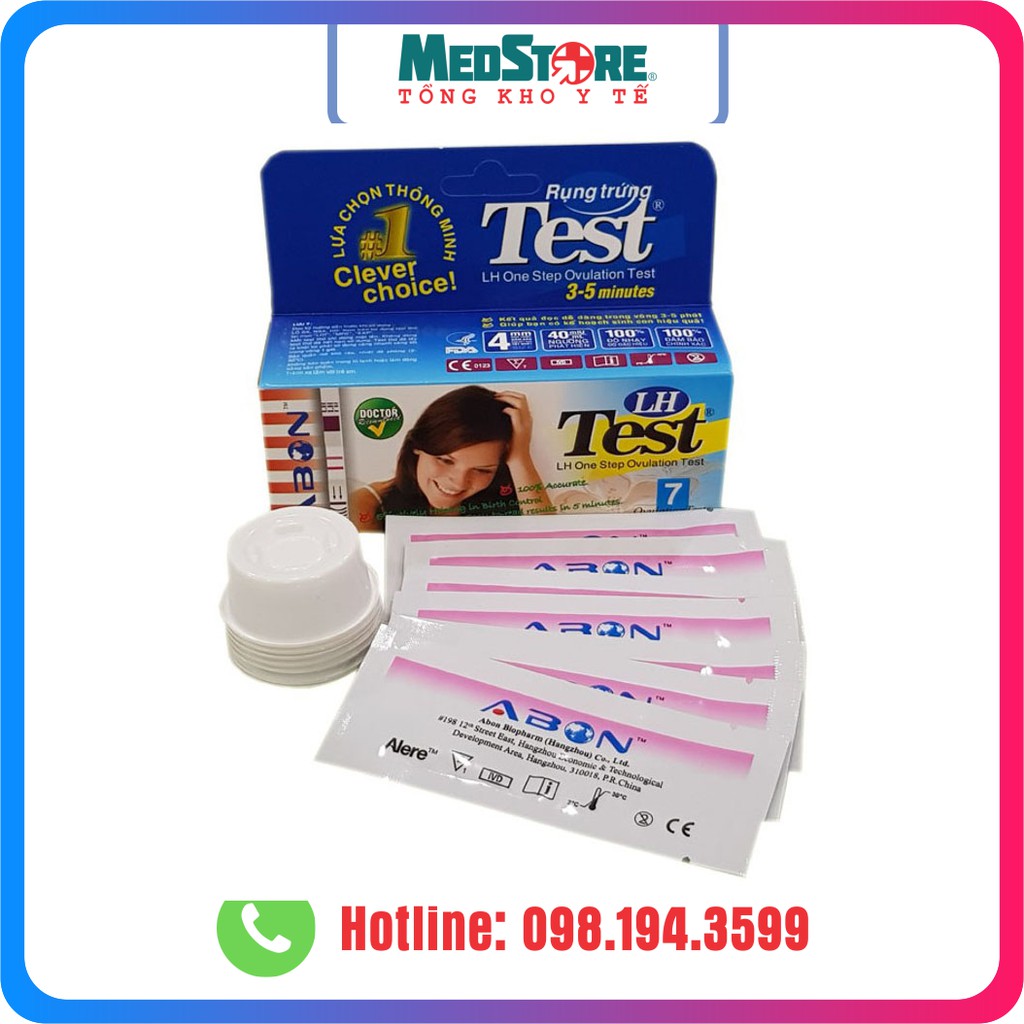 Que thử rụng trứng LH ABON hộp 7 test