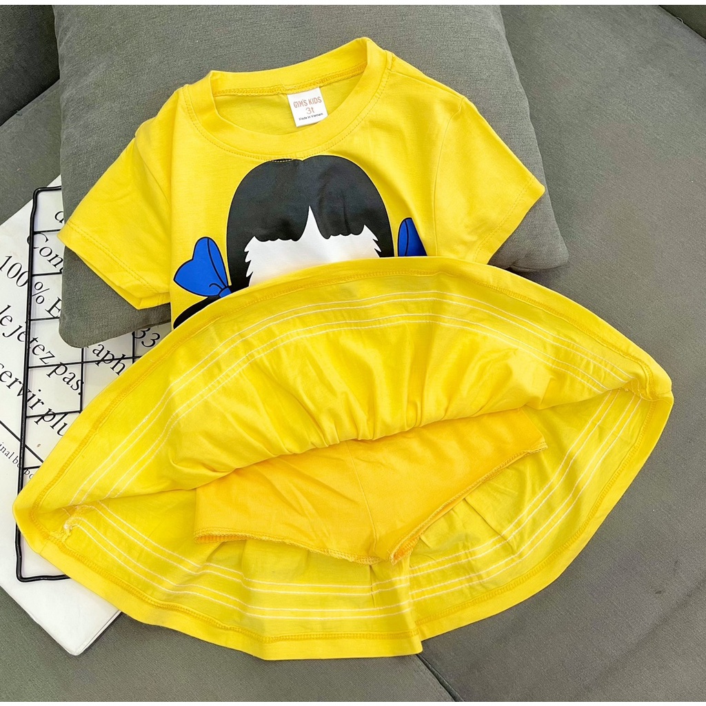 Đồ bộ cho bé gái, set chân váy rời có quần trong cotton bé gái 9-23Kg TomKids