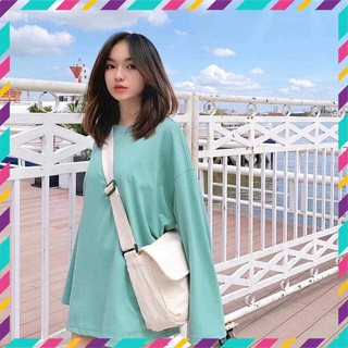 Áo Thun Trơn Dài Tay Form Oversize Basic Mịn Đẹp