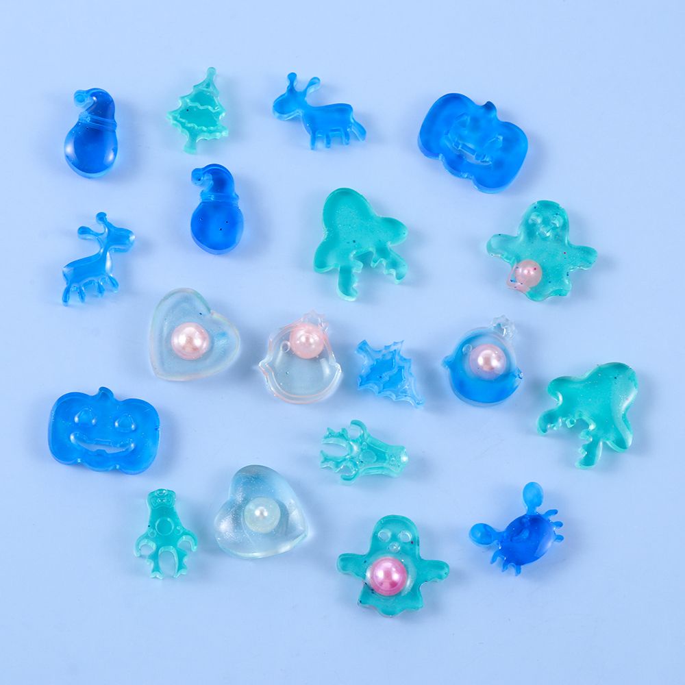 Khuôn Silicone Làm Khuyên Tai Resin Epoxy UV Hình Ông Già Noel Giáng Sinh DIY