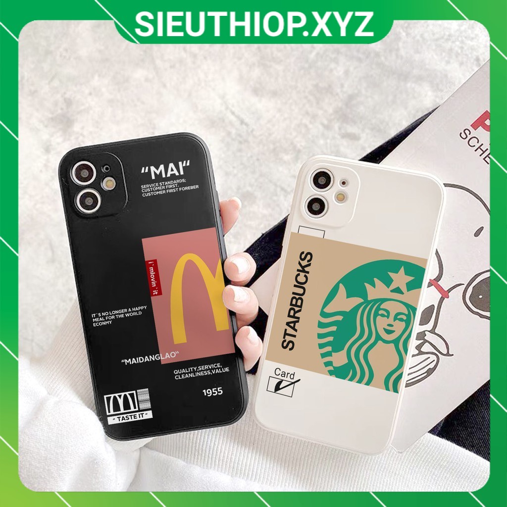 Ốp lưng IPhone Fast Food vuông 5/5s/6/6plus/6s/6splus/7/7plus/8/8plus/x/xr/xs/11/12/13/pro/max/plus/promax BVC334