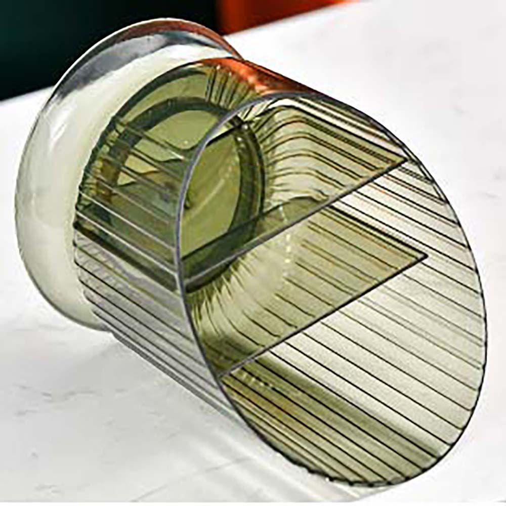 Giá Đỡ Bút / Cọ Trang Điểm Họa Tiết Kẻ Sọc Sang Trọng Tiện Dụng Cho Gia Đình / Văn Phòng