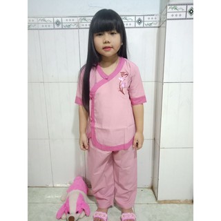 Đồ lam, đồ đi chùa, đồ phật tử cho bé, tim phối