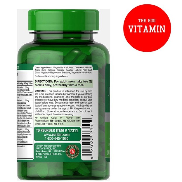 Viên uống tăng cường sức khỏe cho nam giới trên 50 tuổi Vitamin, khoáng chất Ultra Man 50 Plus Daily Multi 60v | BigBuy360 - bigbuy360.vn
