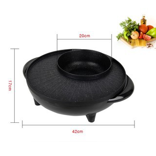 Bếp lẩu nướng điện 2 in 1