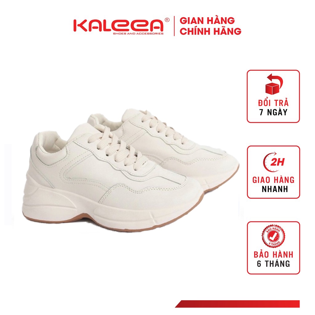 Giày Thể Thao Nữ KALEEA T10 Sneaker Da Độn Đế Cao 5p