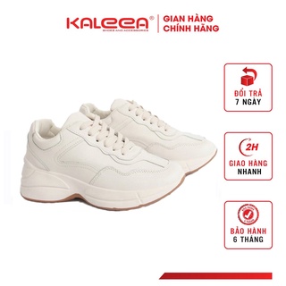 Giày Thể Thao Nữ KALEEA T10 Sneaker Da Độn Đế Cao 5p