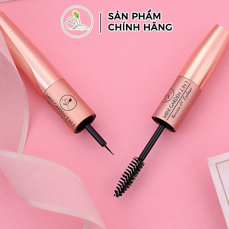 Chuốt Mi Mini Garden 2 In 1 Mascara & Eyeliner Mau Khô Giữ Nếp Mi Dài Cong Mướt PV992