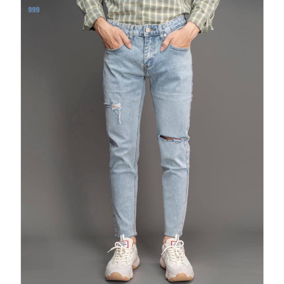 Quần Jean Skinny Nam Chất Bò Cao Cấp Co Giãn Nhẹ , From Dáng Hàn Quốc Trẻ Trung Năng Động - 999 !